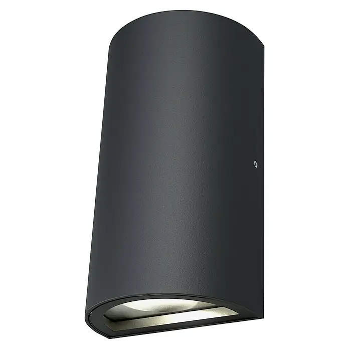 Ledvance LED-Außenwandleuchte Updown - 12 W, 5,5 cm x 9 mm x 16 cm, Anthrazit, IP44 - Moderne schwarze Wandleuchte. Das Licht scheint nach unten und sorgt für stimmungsvolle Beleuchtung.