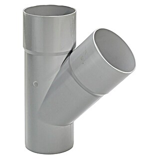 FunkeGruppe Fallrohrabzweig (Nennweite Zubehör Dachrinnen: 70/50 mm, Winkel: 87 °, Kunststoff, Grau)