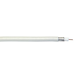 Koaxialkabel Meterware 75100 (90 dB, 75 Ω, Weiß)