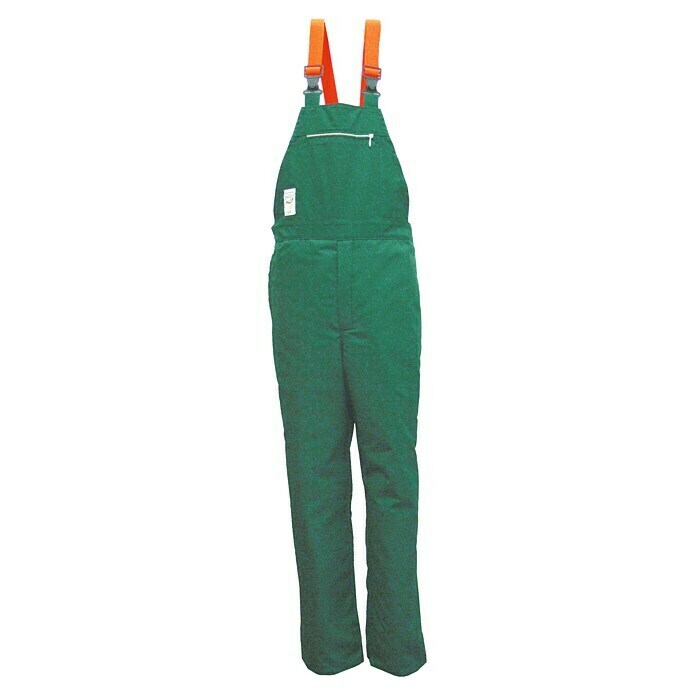 Pantalón de peto anticorte (M, Verde / naranja)