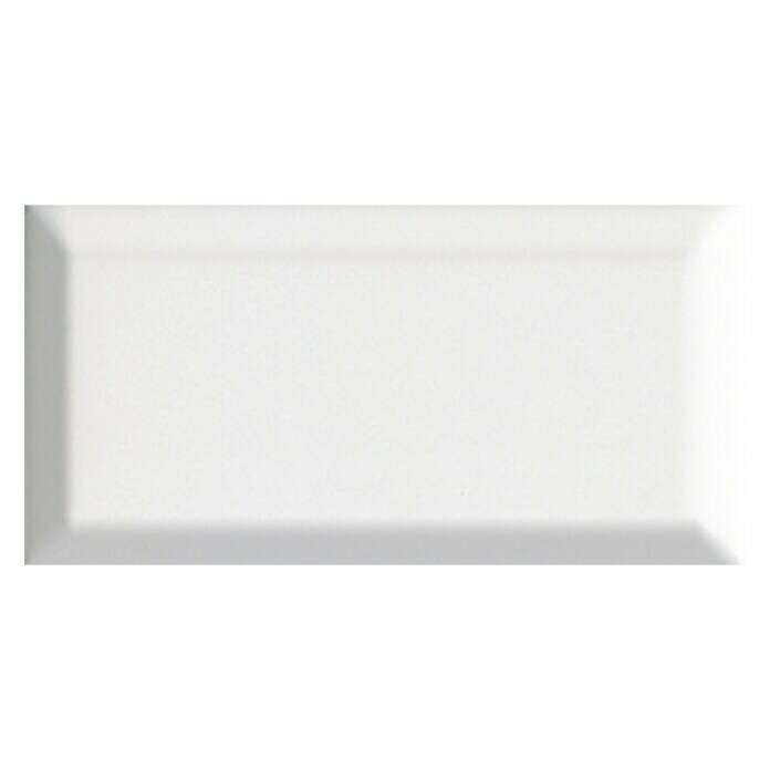 Revestimiento de pared Metro Tile (10 x 20 cm, Blanco, Brillante)
