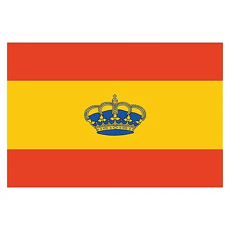 Bandera España con corona