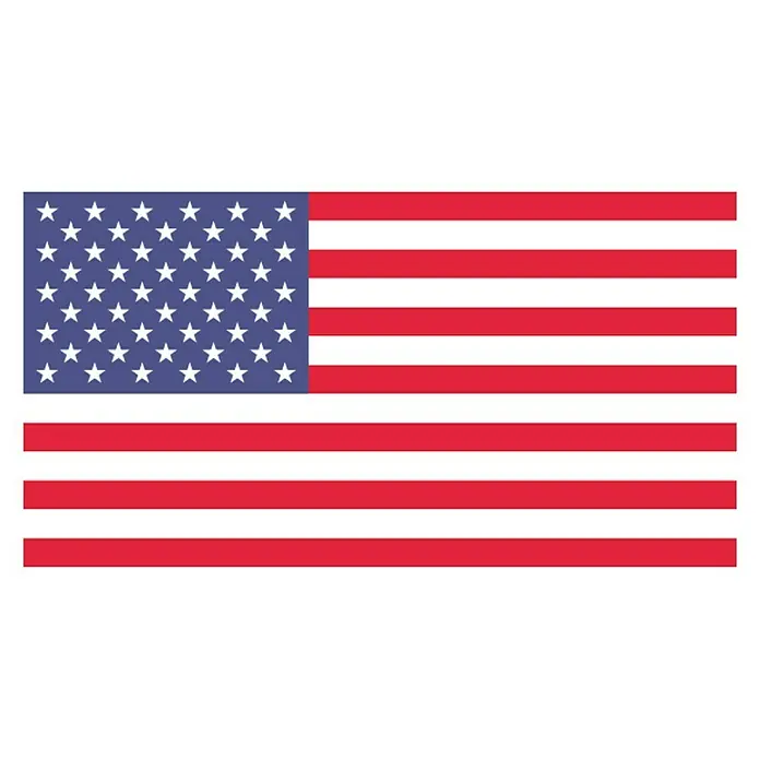 Bandera Estados Unidos - 70 x 110 cm - Bandera estadounidense con 50 estrellas y 13 franjas rojas y blancas, un símbolo de los Estados Unidos de América.