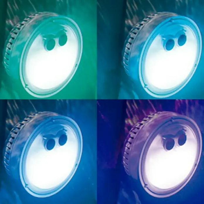 Intex Luz LED subacuática Burbujas - LED, Específico para: Bañera de hidromasaje Intex Whirlpool PureSpa™ Bubble - Luz LED multicolor para piscina. Ilumina cualquier piscina con colores vibrantes, creando un ambiente acogedor.