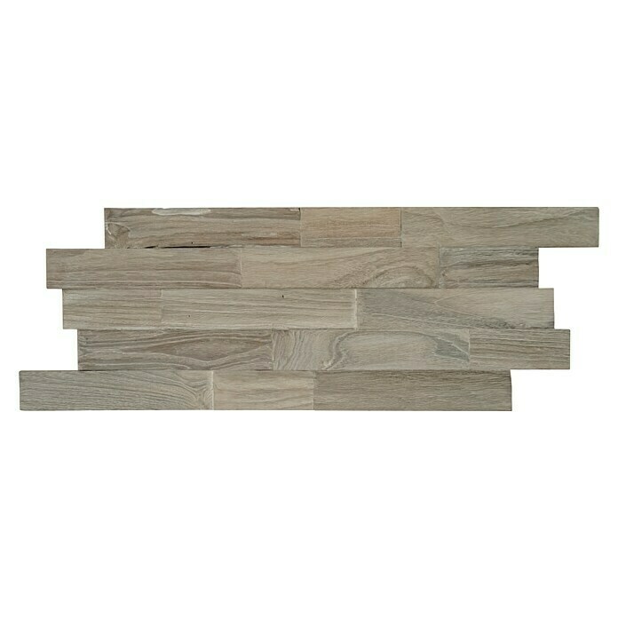 Indo Houten paneel Indo 3D Wall Gun smoked (Teak, 500 x 200 x 10 mm, 10 panelen)