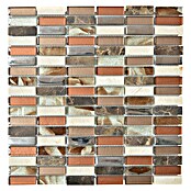Mosaikfliese Rechteck Crystal Mix XCM SM78 (29,8 x 30,4 cm, Braun/Beige, Glänzend)