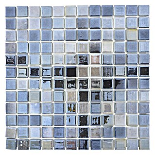 Mosaikfliese Quadrat Eco Uni SANDY 08 (31,5 x 31,5 cm, Anthrazit, Glänzend)
