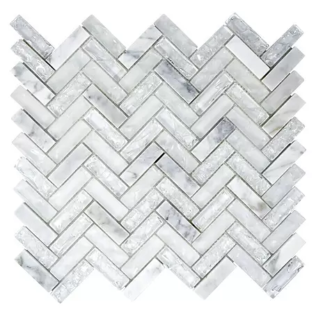 Mosaikfliese Fischgrät Crystal Mix XIC HB1511