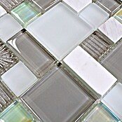Mosaikfliese Crystal Mix XCM MC659 (30 x 30 cm, Weiß/Grau, Matt)