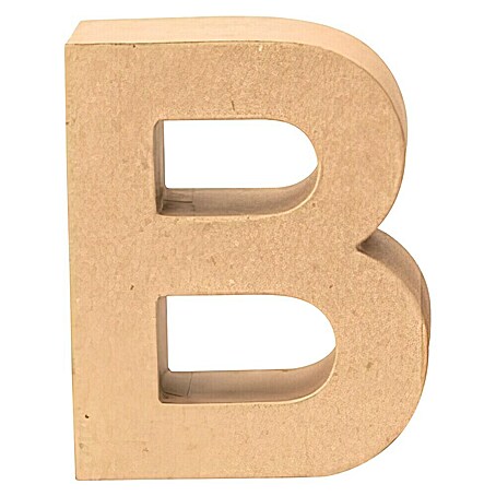 Glorex Papp-Buchstabe (Motiv: B, Pappe, L x B x H: 17,5 x 13 x 5,5 cm)
