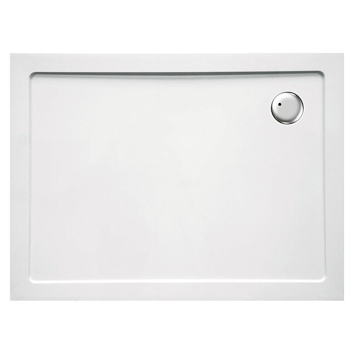 Sanotechnik Duschwanne SMC (100 x 80 cm, Weiß, Faser-Kunststoff-Verbund, Eckig)