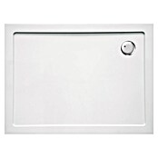 Sanotechnik Duschwanne SMC (100 x 80 cm, Weiß, Faser-Kunststoff-Verbund, Eckig)