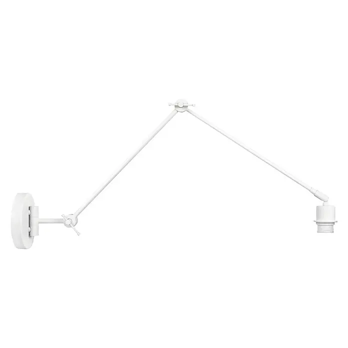 Home Sweet Home Wandleuchte Shift - 40 W, Weiß, E27 - Diese Aufnahme zeigt eine schwenkbare Wandlampe mit einem weißen Lampenarm und einem schlichten Design. Ideal für fokussierte Beleuchtung.