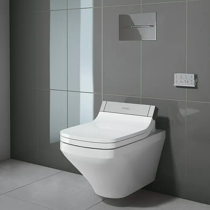 Duravit DuraStyle Wand-WC Typ 2 - Mit Spülrand, Ohne Spezialglasur, Spülform: Tief, WC Abgang: Waagerecht, Weiß - Elegante Wandtoilette mit spülrandlosem Design und integrierter Steuerung für höchsten Komfort und Hygiene im modernen Badezimmer.