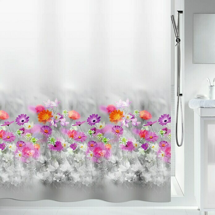 Spirella Cortina de baño textil Abella (An x Al: 180 x 200 cm, Blanco)