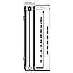 Universal-Planheizkörper (B x H: 160 x 50 cm, 6-fach, Typ: DK-22, 2.358 W)