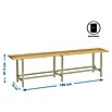 Simonrack Simonlocker Banco de vestuario Wood Montado (L x An x Al: 32 x 150 x 47,5 cm, Taller)