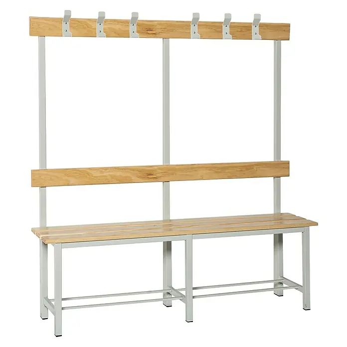 Simonrack Simonlocker Banco de vestuario Single Desmontado con perchero - L x An x Al: 35 x 150 x 160 cm - Banco de vestuario con perchero integrado. Solución ideal para vestuarios, ofreciendo asiento y espacio para colgar la ropa.