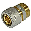 Schraubkupplung (Durchmesser: 16 mm, Außengewinde: ¾″, Vernickelt)