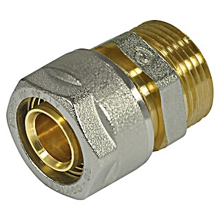 Comisa Schraubkupplung (Durchmesser: 20 mm, Außengewinde: ½″, Vernickelt)