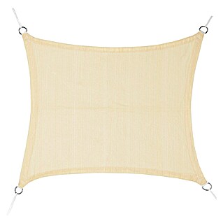 Toldo vela HDPE (L x An: 3,6 x 3,6 m, Beige, Cuadrado)