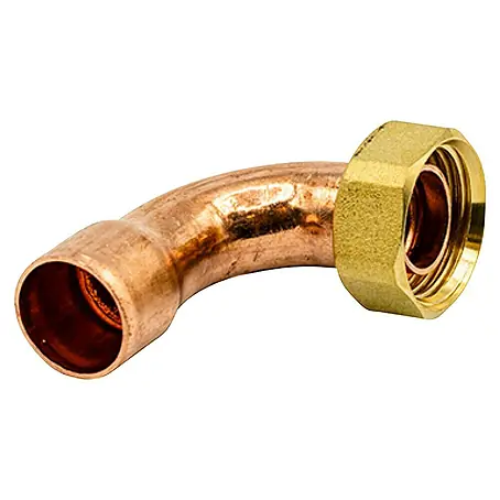 Racor curvo de cobre