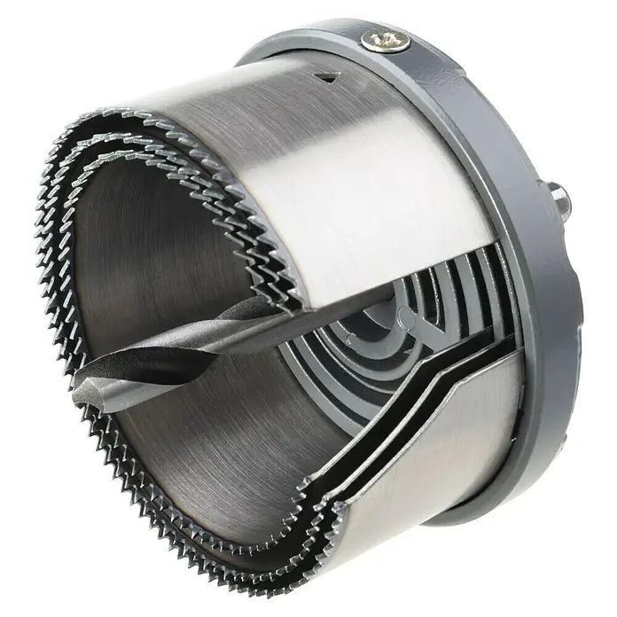 Wolfcraft Mehrkranzlochsäge - 3 -tlg., Schnitttiefe: 33 mm - Lochsäge mit Zentrierbohrer, ideal zum präzisen Bohren von Löchern in verschiedenen Materialien. Robuste Konstruktion für zuverlässige Leistung.