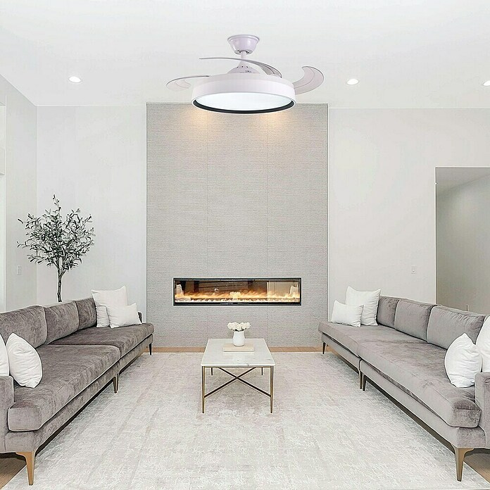 Led Hispania Ventilador de techo Ostro (Blanco, 106 cm, 35 W) | BAUHAUS