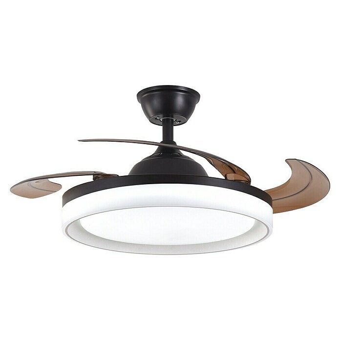 Led Hispania Ventilador de techo Siros (Negro, 106 cm, 35 W) | BAUHAUS