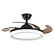 Led Hispania Ventilador de techo Siros (Negro, 106 cm, 35 W) | BAUHAUS