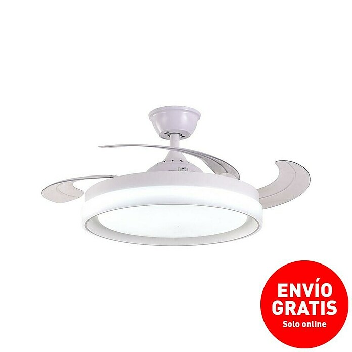Led Hispania Ventilador de techo Siros (Blanco, 106 cm, 36 W) | BAUHAUS