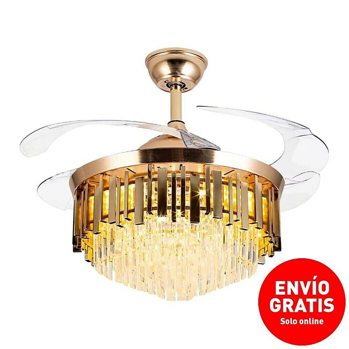 Led Hispania Ventilador de techo Luxury Sagitario (Dorado, 106 cm, 55 W) | BAUHAUS