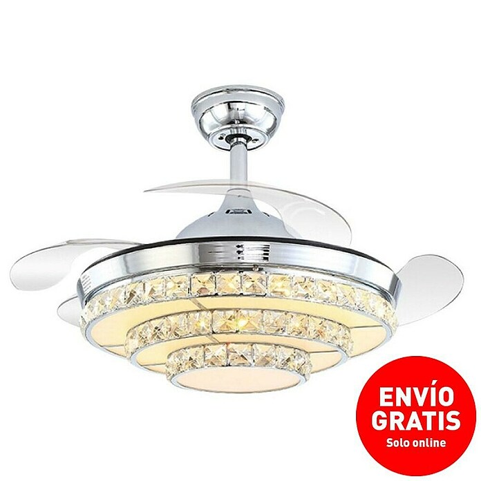 Led Hispania Ventilador de techo Luxury Géminis (Dorado, 106 cm, 75 W, Blanco cálido) | BAUHAUS