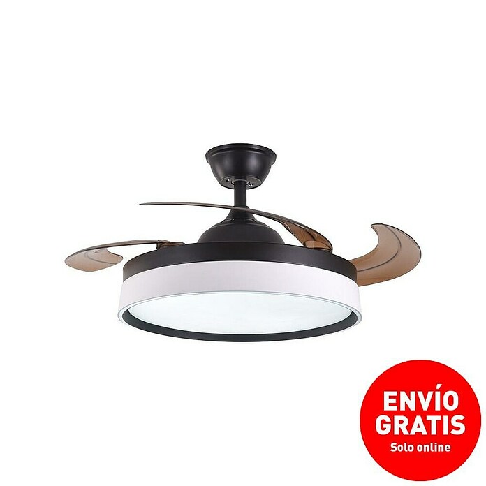 Led Hispania Ventilador de techo Ostro (Negro, 106 cm, 35 W) | BAUHAUS