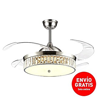 Led Hispania Ventilador de techo Luxury Libra (Dorado, 106 cm, 35 W, Blanco cálido)