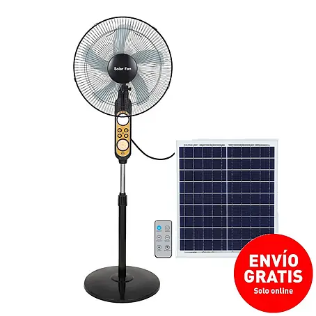 Led Hispania  Ventilador de pie Vega con batería y panel solar