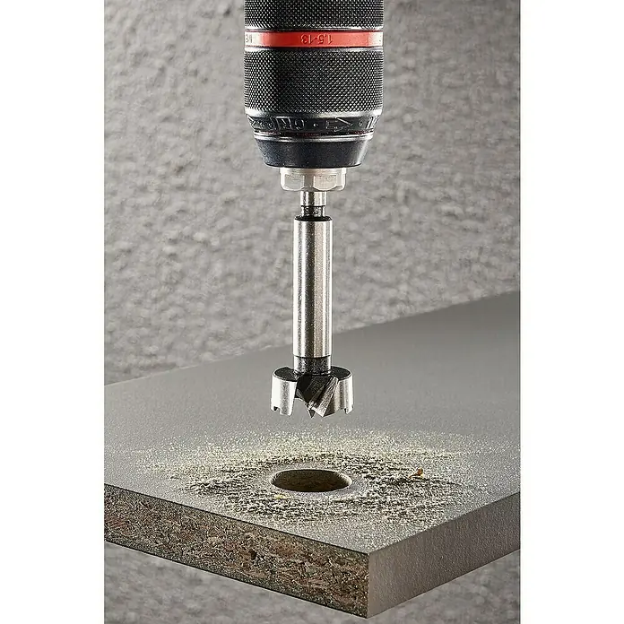Wolfcraft Forstnerbohrer - Durchmesser Bohrer: 26 mm - Der Forstnerbohrer bohrt präzise Löcher in das Werkstück, ideal für saubere und ausrissfreie Bohrungen in Holz.