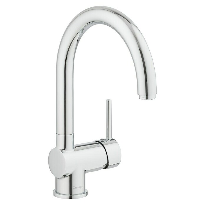 Camargue Grifo de cocina (Baja presión, Caño alto, Cromo, Brillante)