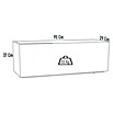 Macetero para plantas Valencia (Dimensiones externas (L x An x Al): 95 x 29 x 37 cm, Material compuesto, Ceniza) | BAUHAUS