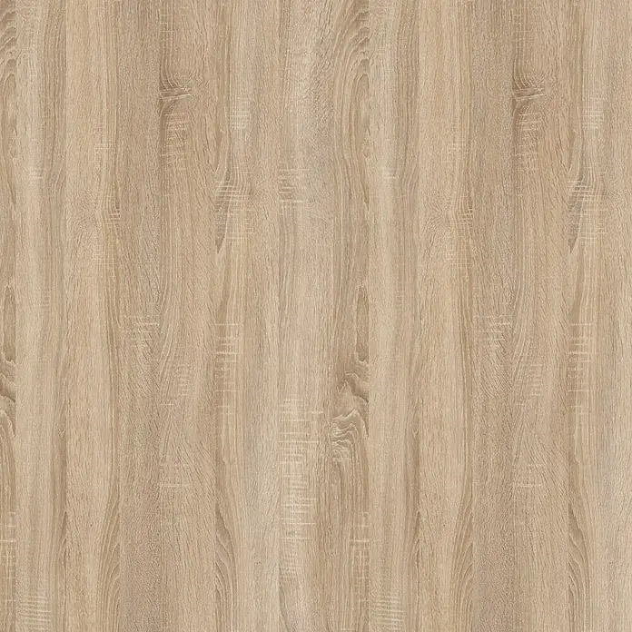 Spanplatte nach Maß - Stärke: 19 mm, L x B: 280 x 207 cm, Sonoma Eiche - Texturierter Hintergrund in hellbraunem Holzdesign, ideal für Möbeloberflächen und Dekoration.