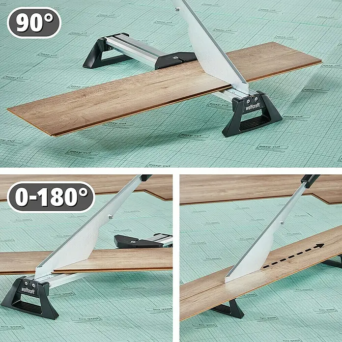 Wolfcraft Laminatschneider LC 600 - Geeignet für: Laminat, Schnittbreite: 465 mm, Material: Aluminium - Wolfcraft Laminatschneider LC 600 zum Zuschneiden von Laminat bis 11 mm Dicke und 465 mm Breite.