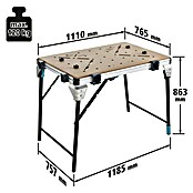 Wolfcraft Werkbank Master Work 1600  (L x B x H: 76,5 x 110 x 86,3 cm, Belastbarkeit: 120 kg) | BAUHAUS