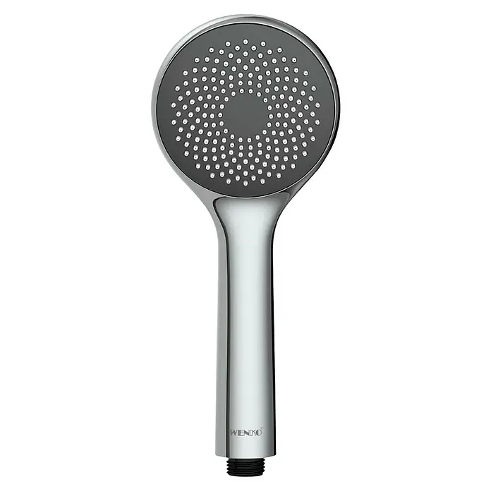 Wenko Teleducha WaterSaving - Número de funciones: 1 ud., Cromo - Ducha de mano con acabado cromado. Su moderno diseño presenta una superficie de pulverización gris con finos chorros. Es un reclamo en cualquier baño.