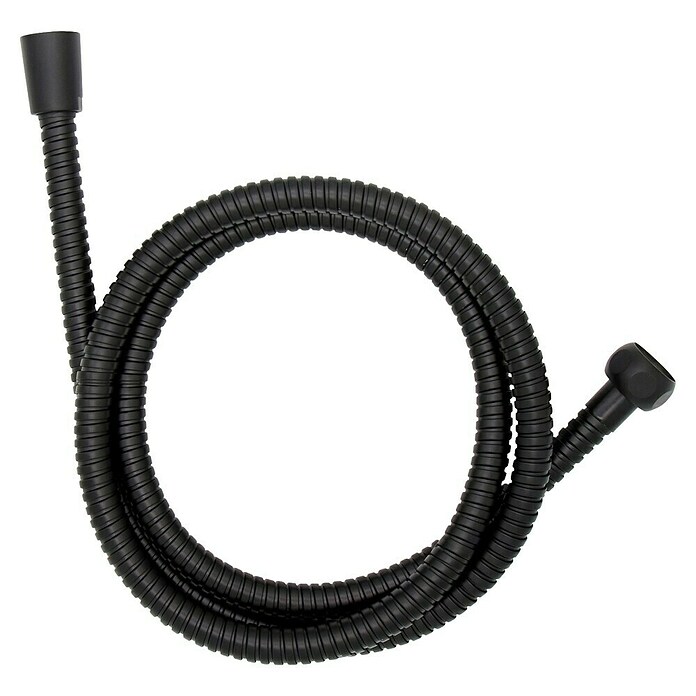 Wenko Flexo de ducha Inox (Largo: 150 cm, ½″, Acero inoxidable, Negro) | BAUHAUS