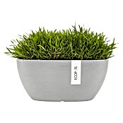 Ecopots Sofia Pflanzschale Oval (L x B x H: 30 x 13 x 13,5 cm, Weißgrau) | BAUHAUS