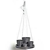 Ecopots Blumenampel (Außenmaß (Ø x H): 36 x 3 cm, Kunststoff, Grau) | BAUHAUS
