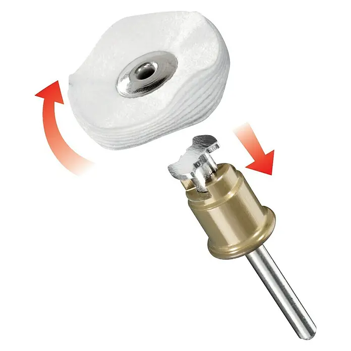 Dremel EZ SpeedClic Textilpolierscheibe 423 S - Arbeitsdurchmesser: 25 mm - Polieraufsatz zur Befestigung an einem rotierenden Werkzeug, ideal zum Polieren von Oberflächen.