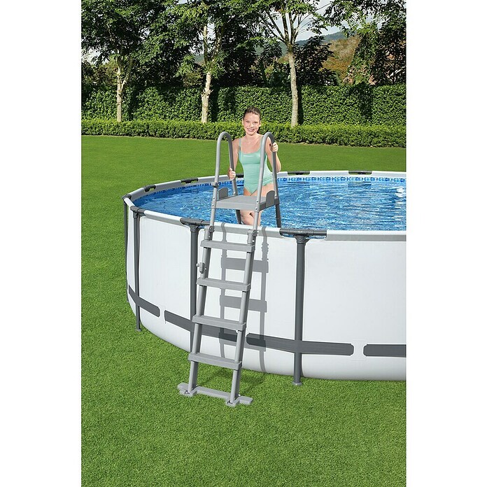 Bestway Zwembadladder 132 cm (Metaal) | BAUHAUS