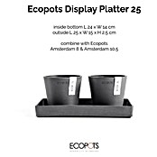 Ecopots Blumentopf-Untersetzer (L x B x H: 25 x 15 x 2,5 cm, Kunststoff, Grau) | BAUHAUS