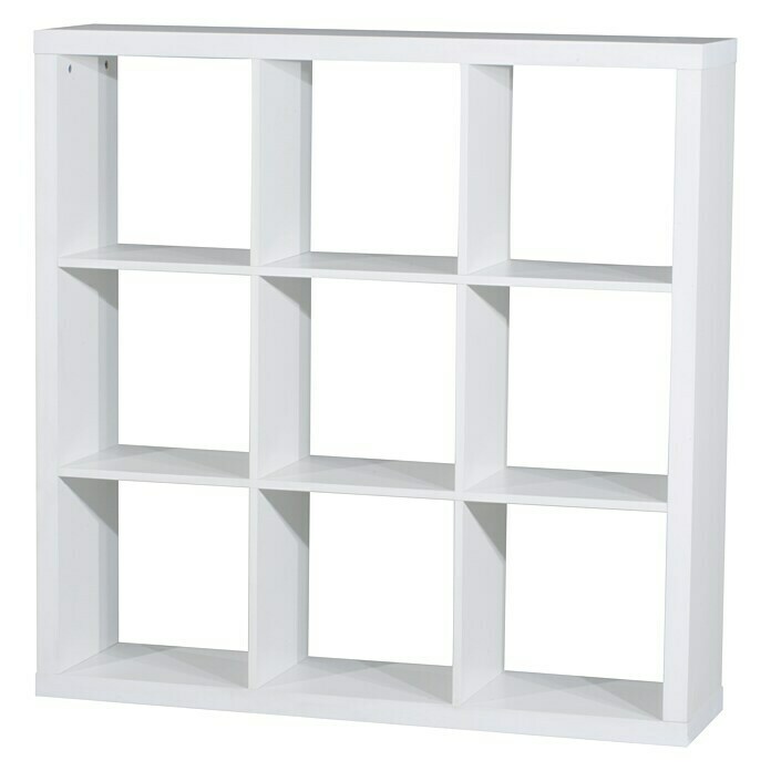 Estantería Cubo De Madera Mdf Blanca Contemporánea, De 60x29x120